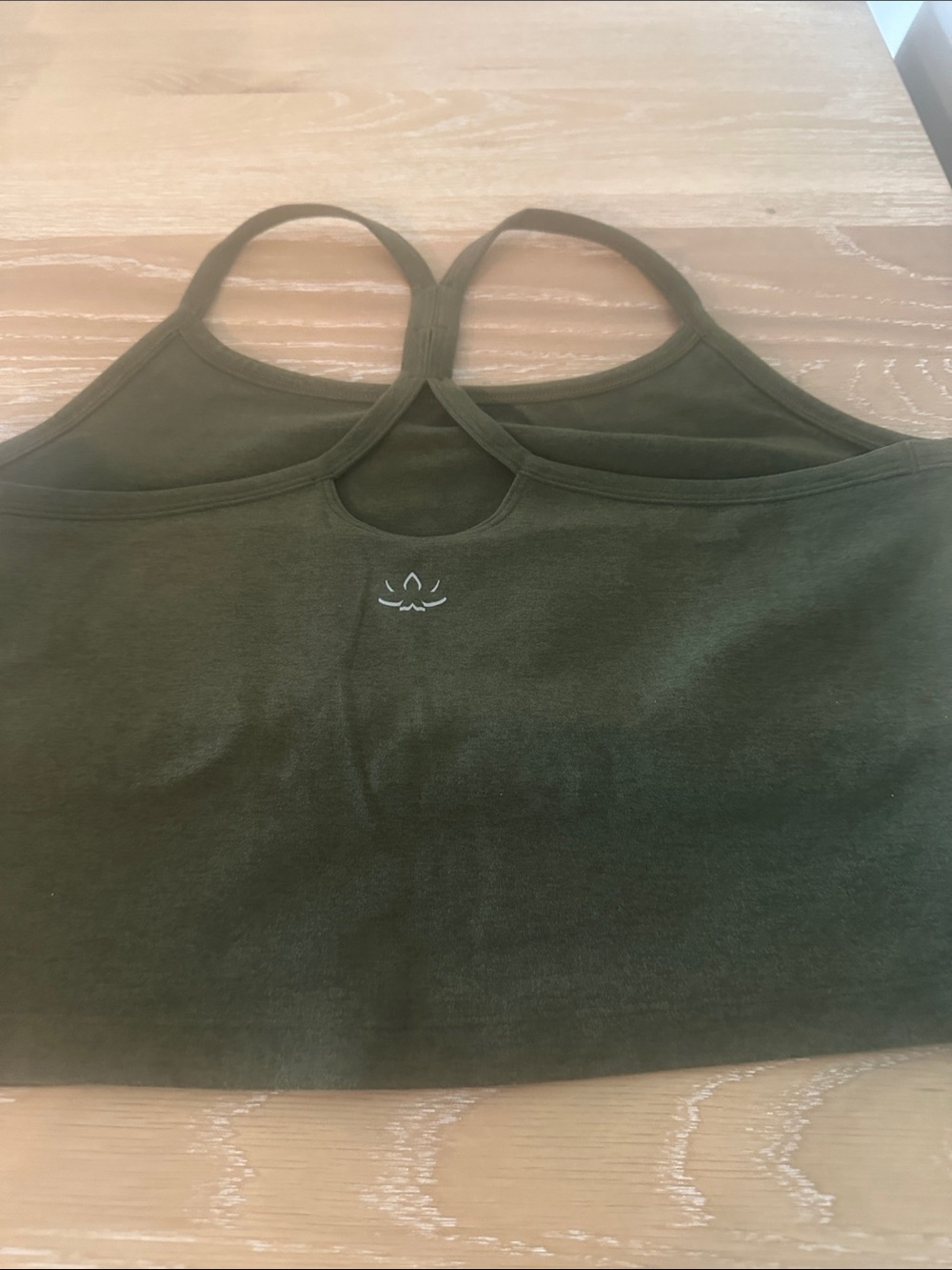 Beyond Yoga Olive Green Double-Strap Cropped Camisole - Picture 6 of 7